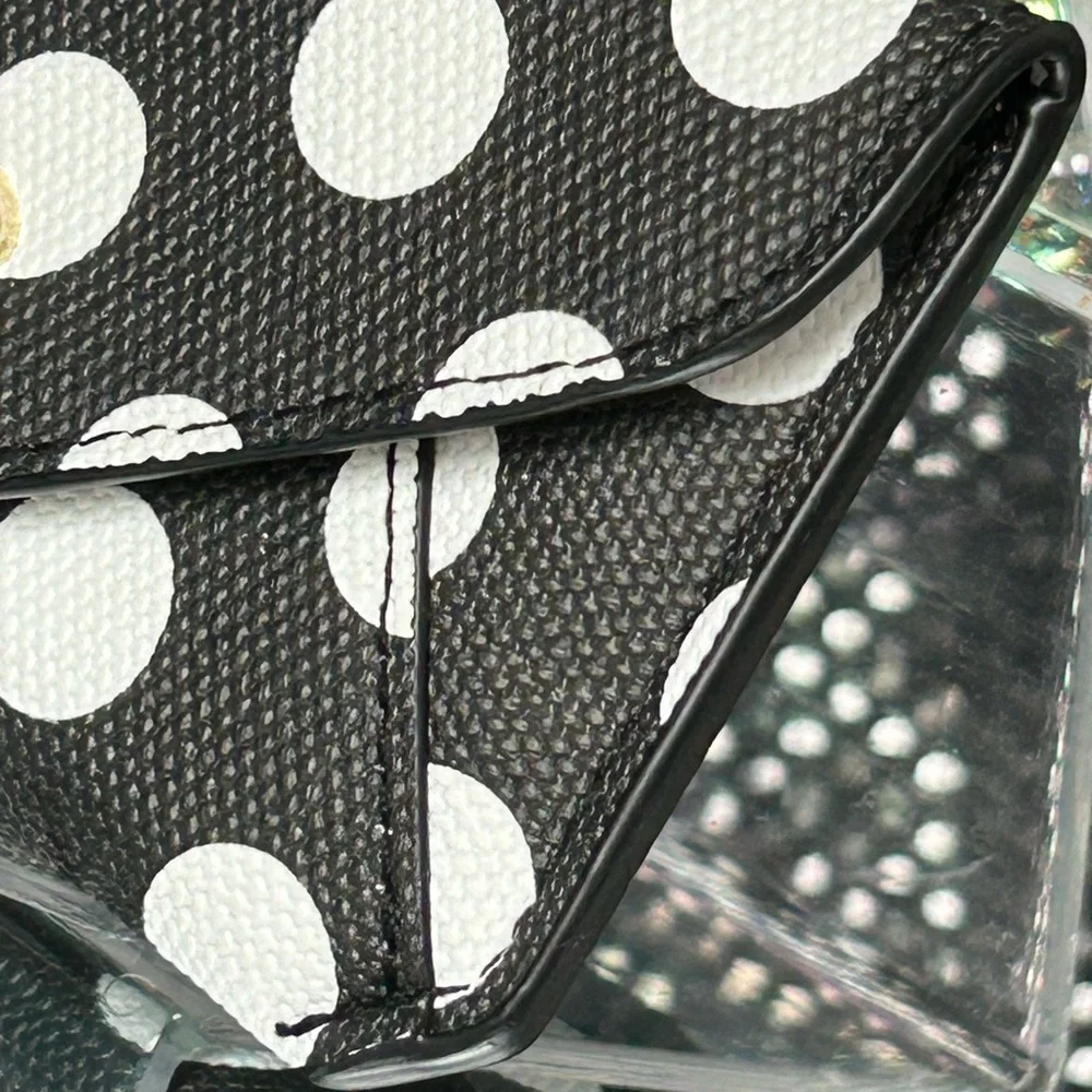 Kate Spade for Target Polka Dot Small Envelope Wallet - Blk & Wht Approx. 4 x 3 - Picture 8 of 9
